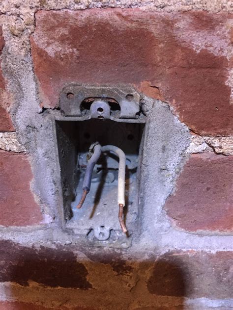 how to install electrical box in brick|brick house outlet box.